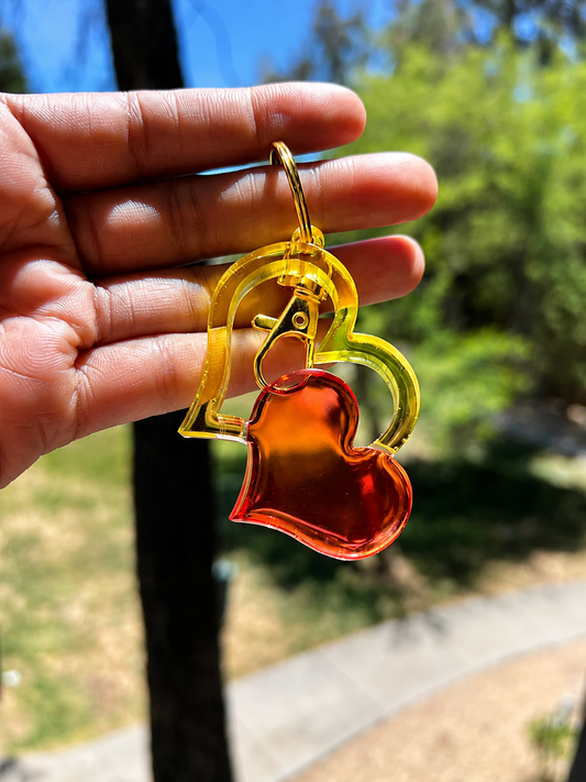 Double Heart Keychain
